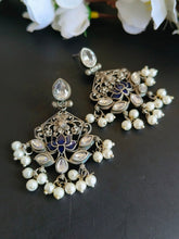 Clustered Pearl Oxidised Silver Earrings | Sarichka - Sarichka FashionSarichka Fashion